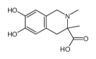 6,7-dihydroxy-2,3-dimethyl-1,2,3,4-tetrahydro-isoquinoline-3-carboxylic acid结构式