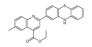 ethyl 6-methyl-2-(10H-phenothiazin-2-yl)quinoline-4-carboxylate Structure