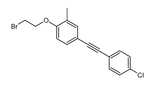 1-(2-bromoethoxy)-4-[2-(4-chlorophenyl)ethynyl]-2-methylbenzene结构式