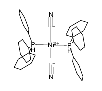 trans-dicyanobis(tricyclohexylphosphine)nickel(II) Structure