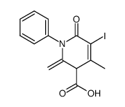 5-iodo-4-methyl-2-methylene-6-oxo-1-phenyl-1,2,3,6-tetrahydropyridine-3-carboxylic acid Structure