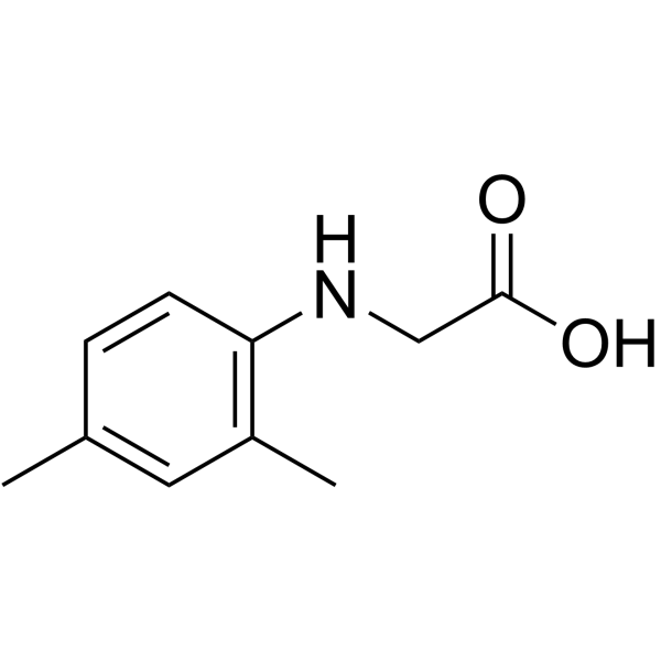 N-(2,4-二甲基苯基)甘氨酸结构式