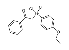 Phenacyl-[4-aethoxy-phenyl]-tellurdichlorid结构式