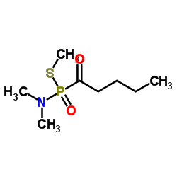 S-Methyl N,N-dimethyl-P-pentanoylphosphonamidothioate结构式