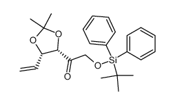 (-)-1-((4S,5S)-2,2-dimethyl-5-vinyl-1,3-dioxolan-4-yl)-2-(tert-butyldiphenylsilyloxy)ethan-1-one结构式