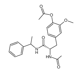 S,S-m-methoxy-p-acetoxy-N-acetylphenylalanine α-phenylethylamide Structure