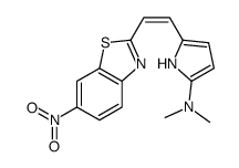 N,N-dimethyl-5-[2-(6-nitro-1,3-benzothiazol-2-yl)ethenyl]-1H-pyrrol-2-amine Structure