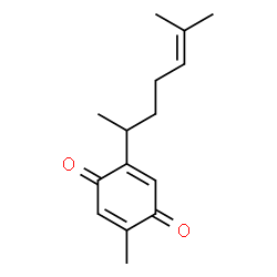 2-[(R)-1,5-Dimethyl-4-hexenyl]-5-methyl-1,4-benzoquinone结构式