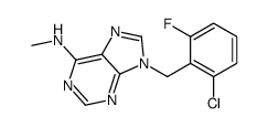 9-(2-chloro-6-fluorobenzyl)-6-methylaminopurine Structure
