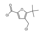 4-chloromethyl-5-tert-butylfuran-2-carboxylic acid chloride结构式