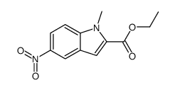 1-甲基-5-硝基-1H-吲哚-2-羧酸乙酯结构式