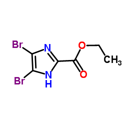 4,5-二溴-1H-咪唑-2-羧酸乙酯结构式