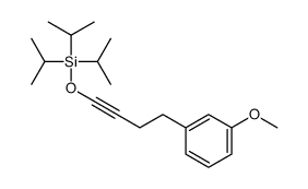 4-(3-methoxyphenyl)but-1-ynoxy-tri(propan-2-yl)silane结构式