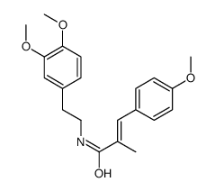 (E)-N-[2-(3,4-dimethoxyphenyl)ethyl]-3-(4-methoxyphenyl)-2-methylprop-2-enamide结构式