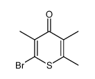 2-bromo-3,5,6-trimethyl-4H-thiopyran-4-one结构式