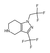 1-(2,2,2-trifluoroethyl)-3-(trifluoromethyl)-4,5,6,7-tetrahydro-1H-pyrazolo[4,3-c]pyridine结构式
