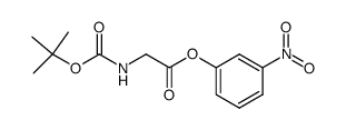 t-Butoxycarbonylglycine-m-nitrophenyl ester结构式