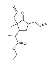ethyl 2-(2,4-diallyl-2-methyl-3-oxocyclopentyl)propanoate Structure