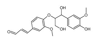 1-(4-hydroxy-3-methoxyphenyl)-2-(4-<2-formyl-(E)-vinyl>-2-methoxyphenoxy)-propane-1,3-diol Structure