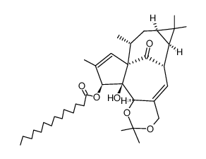ingenol-5β,20-O,O-isopropylidene-3β-O-myristinate Structure