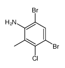 4,6-dibromo-3-chloro-2-methylaniline结构式