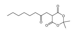 2,2-dimethyl-4,6-dioxo-5-(2-oxooctyl)-1,3-dioxane-4,6-dione结构式