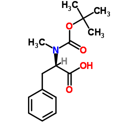 N-(叔丁氧羰基)-N-甲基-D-苯基丙氨酸结构式