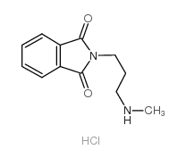 2-[3-(甲基氨基)丙基]-1H-异吲哚-1,3(2H-)-二酮盐酸盐结构式
