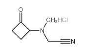 [甲基-(2-氧代-环丁基)-氨基]-乙腈盐酸盐结构式