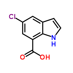 5-氯-7-吲哚羧酸结构式
