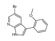 5-Bromo-3-(2-methoxyphenyl)-1H-pyrrolo[2,3-b]pyridine结构式