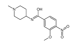 3-methoxy-N-(1-methylpiperidin-4-yl)-4-nitrobenzamide Structure