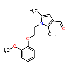 1-[2-(2-Methoxyphenoxy)ethyl]-2,5-dimethyl-1H-pyrrole-3-carbaldehyde结构式