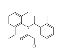 2-chloro-N-(2,6-diethylphenyl)-N-[1-(2-methylphenyl)ethyl]acetamide结构式