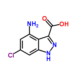 4-Amino-6-chloro-1H-indazole-3-carboxylic acid Structure