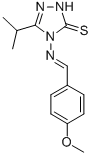 4-[(4-methoxyphenyl)methylideneamino]-5-propan-2-yl-2h-1,2,4-triazole-3(4h)-thione Structure