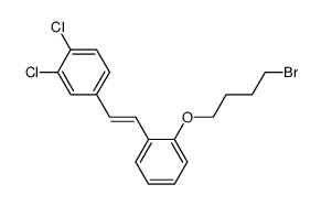4-{(E)-2-[2-(4-Bromo-butoxy)-phenyl]-vinyl}-1,2-dichloro-benzene结构式