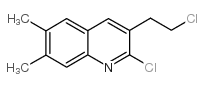 2-氯-3-(2-氯乙基)-6,7-二甲基喹啉结构式