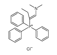 Phosphonium, [1-[(dimethylamino)methylene]propyl]triphenyl-, chloride (1:1) Structure