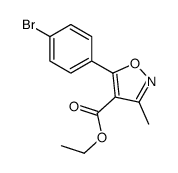5-(4-溴苯基)-3-甲基-4-异噁唑羧酸乙酯结构式