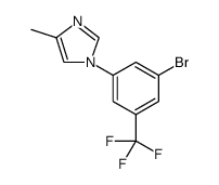 1H-Imidazole, 1-[3-bromo-5-(trifluoromethyl)phenyl]-4-methyl-结构式