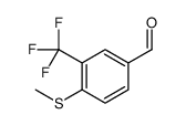 4-methylsulfanyl-3-(trifluoromethyl)benzaldehyde Structure