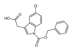 2-(5-chloro-1-phenylmethoxycarbonylindol-3-yl)acetic acid Structure