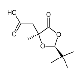 ((2S,4S)-2-tert-butyl-4-methyl-5-oxo-1,3-dioxolan-4-yl)acetic acid结构式
