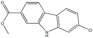 7-Chloro-9H-carbazole-2-carboxylic acid Methyl ester Structure