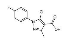 5-Chloro-1-(4-fluorophenyl)-3-methyl-1H-pyrazole-4-carboxylic aci d Structure