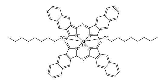 二辛基氧化硅(IV)2,3-萘醛菁结构式