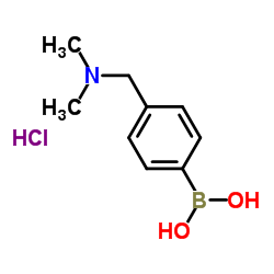 (4-((二甲基氨基)甲基)苯基)硼酸盐酸盐结构式