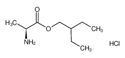 2-乙基丁基-L-丙氨酸酯盐酸盐结构式