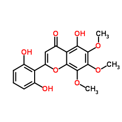 5,2',6'-三羟基-6,7,8-三甲氧基黄酮结构式